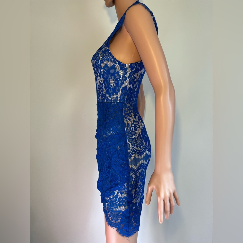 Shareen Evening Wear • Blue Lace Dress • Excellent Condition - Picture 3 of 8
